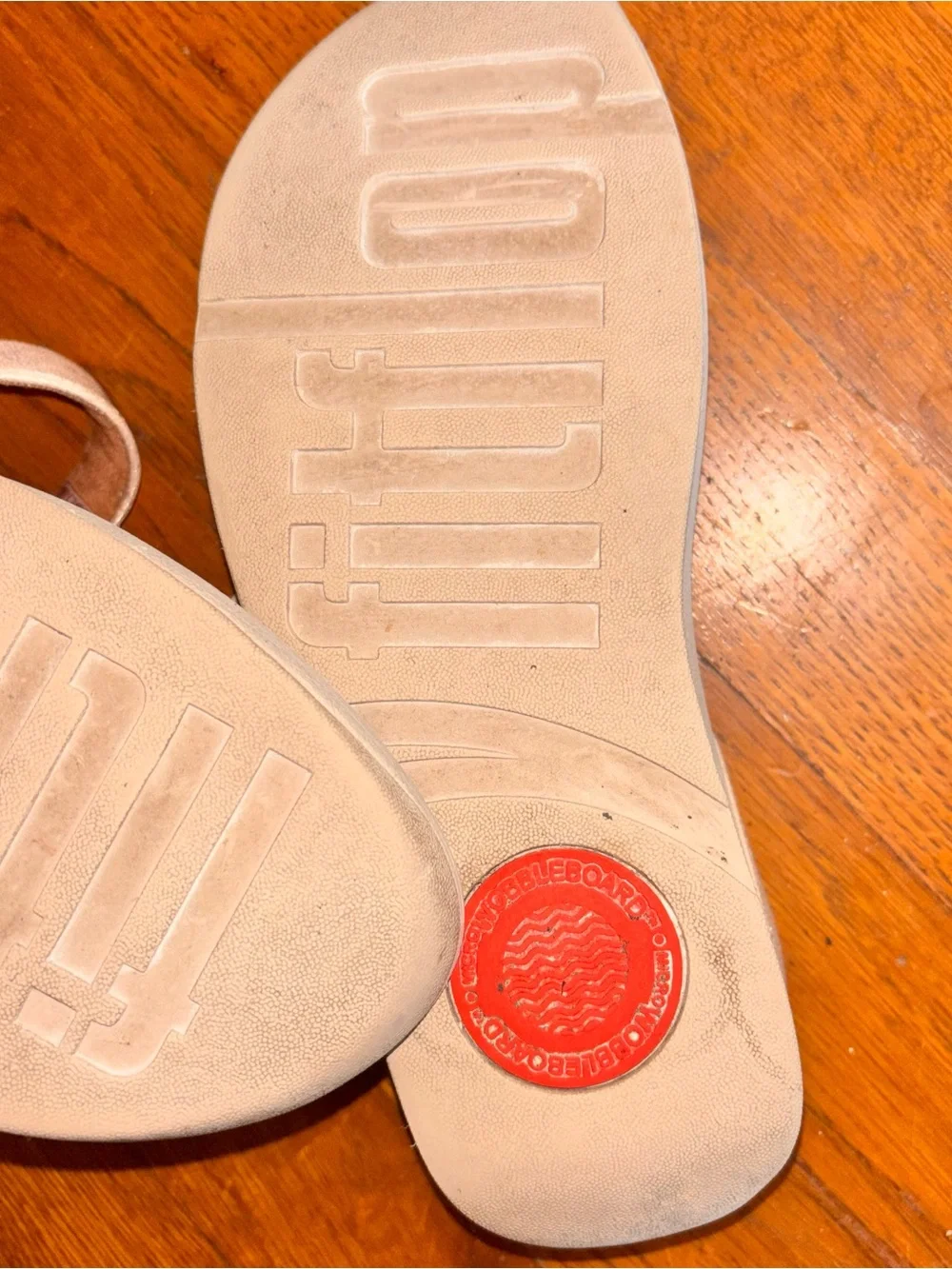 Fitflop Women's 6 Embellished T-strap Sandals in Champagne orthotic, comfort